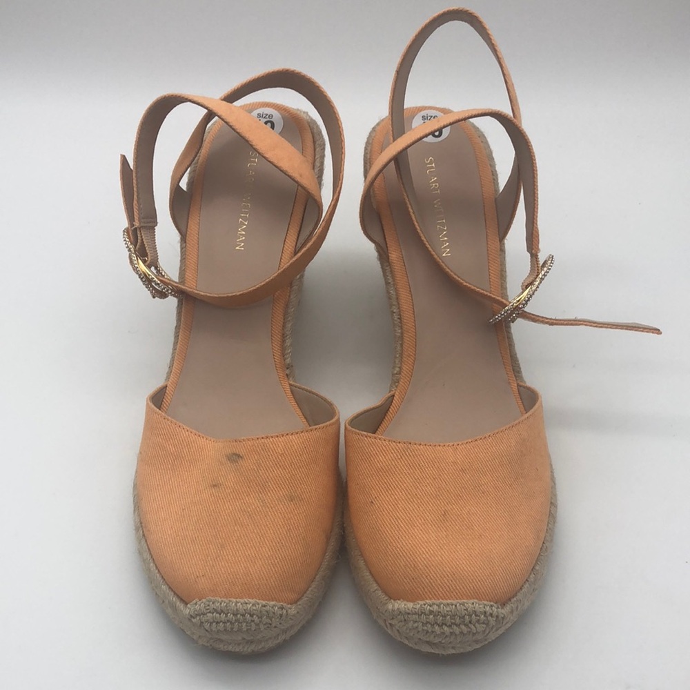 STEWART WEITZMAN Orange Women's Espadrille Sandals.